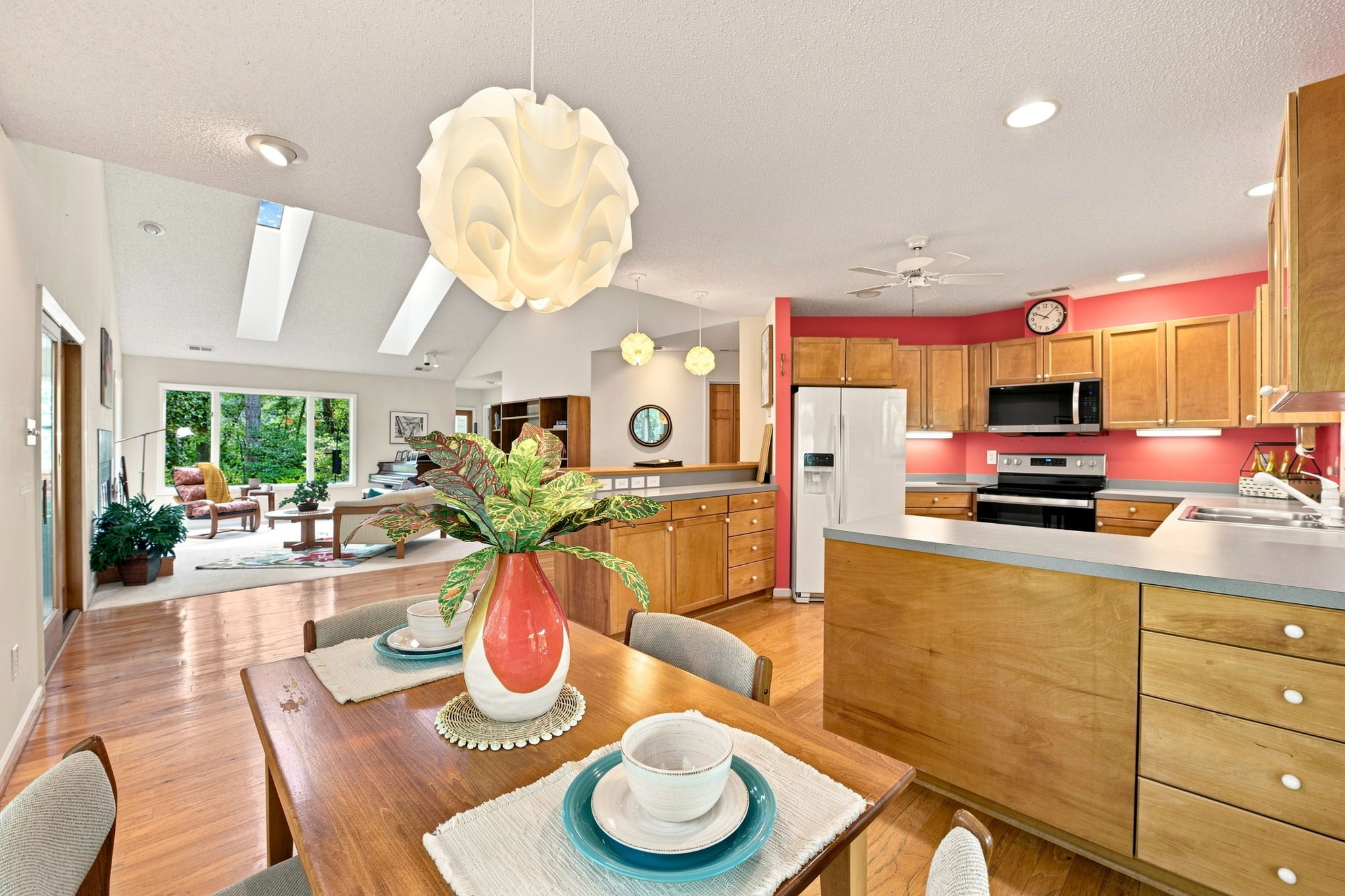 Open kitchen and dining